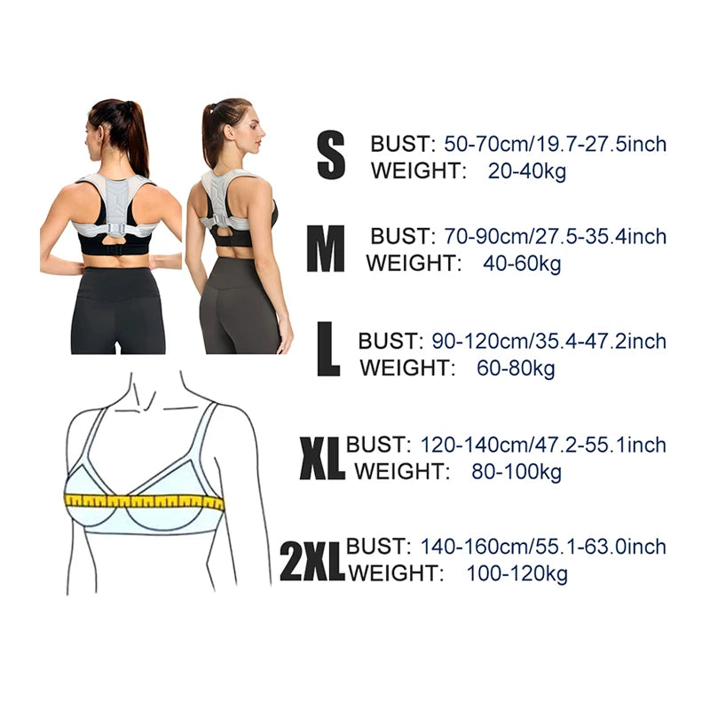 1Pcs Back Posture Correction Belt Hunchback Corrector Adult Men and Women Sitting Posture Correction Belt Shoulder Straight Back