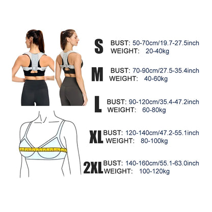 1Pcs Back Posture Correction Belt Hunchback Corrector Adult Men and Women Sitting Posture Correction Belt Shoulder Straight Back